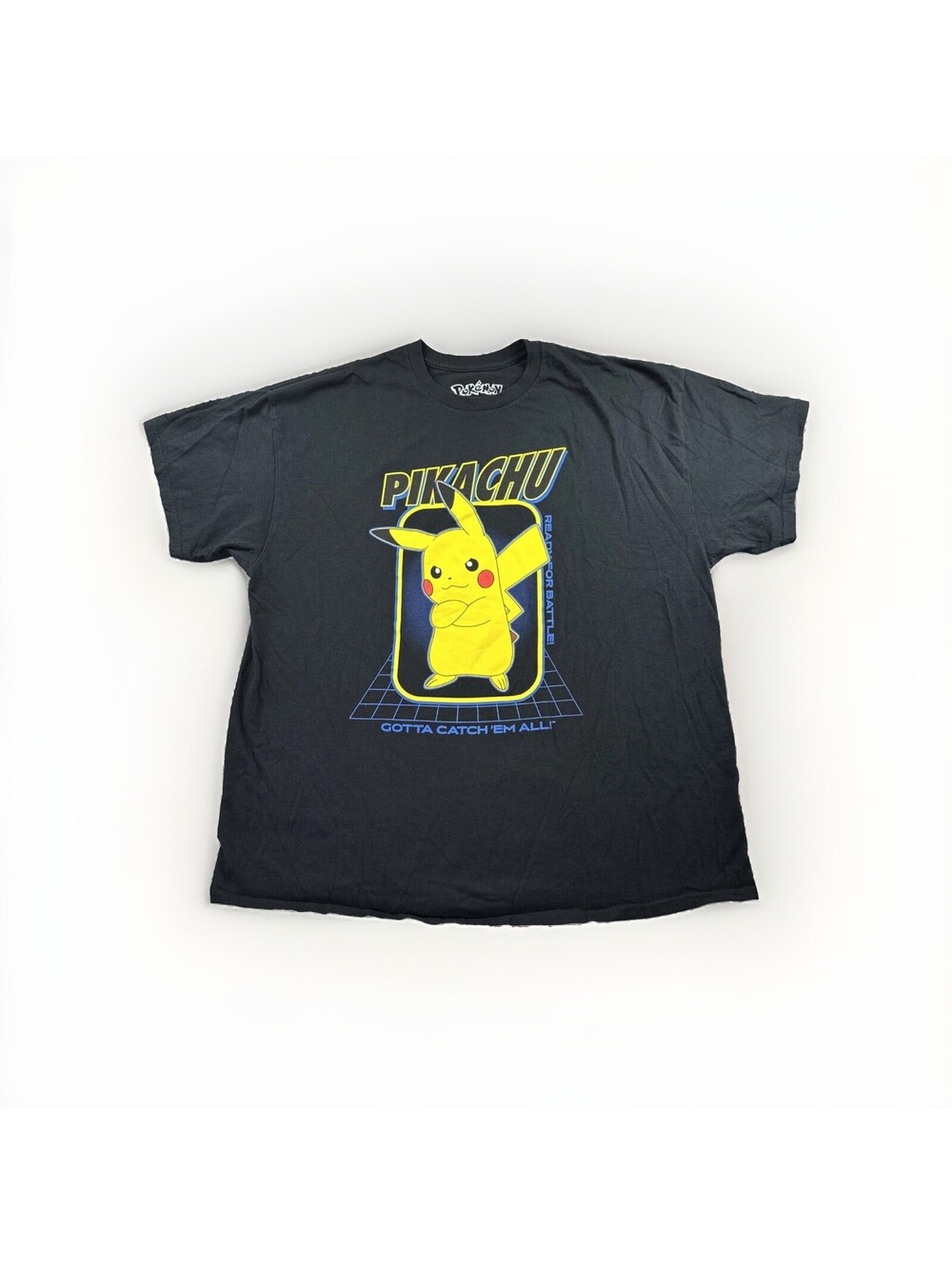 Pokemon Pikachu Graphic T-Shirt Mens XXL Black Gotta Catch Em All Retro